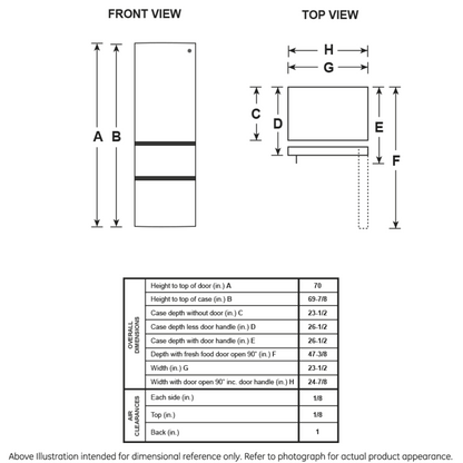 GE APPLIANCES GLE12HSPSS GE® 11.9 Cu. Ft. Bottom-Freezer Refrigerator - GLE12HSPSS