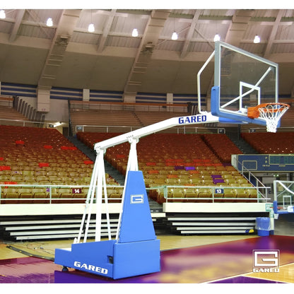 Gared Sports Hoopmaster 8 Spring-Lift Collegiate/High School Indoor Portable Basketball Hoop - 9408