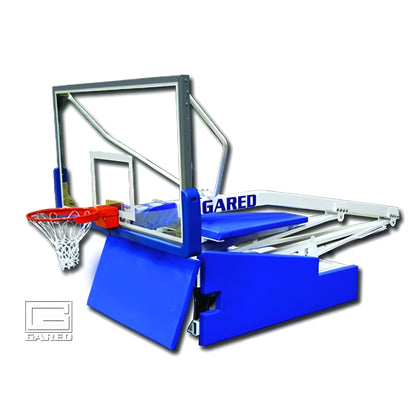 Gared Sports Hoopmaster 8 Spring-Lift Collegiate/High School Indoor Portable Basketball Hoop - 9408