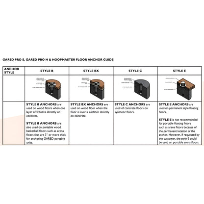 Gared Sports Pro S Spring-Lift Portable Basketball Hoop w/ 8' Boom - 9616