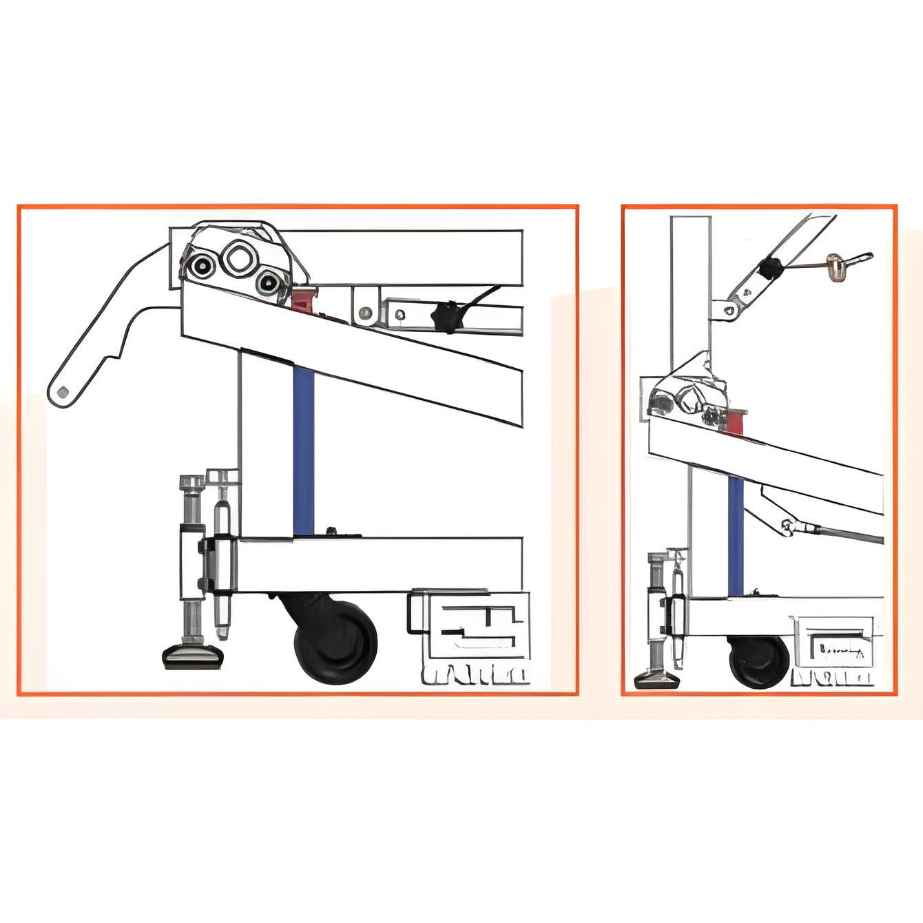 Gared Sports Pro S Spring-Lift Portable Basketball Hoop w/ 10’ 8’’ Boom - 9618