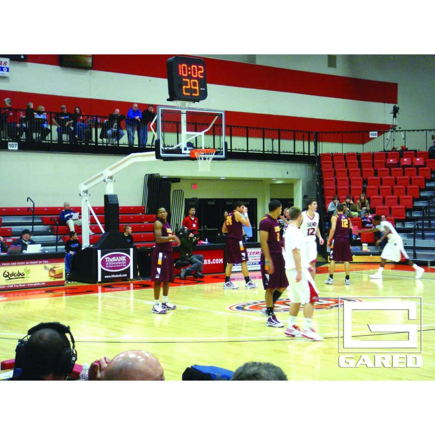 Gared Sports Pro S Spring-Lift Portable Basketball Hoop w/ 10’ 8’’ Boom - 9618