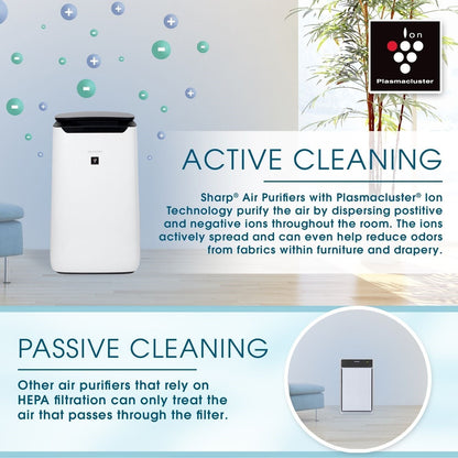 Sharp - Air Purifier, True HEPA, Plasmacluster, Wi-Fi (Large Rooms) - FX-J80UW
