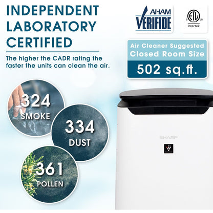 Sharp - Air Purifier, True HEPA, Plasmacluster, Wi-Fi (Large Rooms) - FX-J80UW