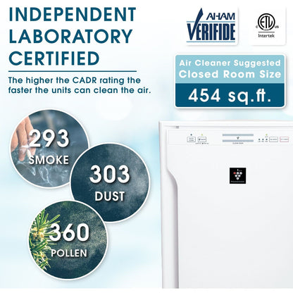 Sharp - Air Purifier, True HEPA, Plasmacluster (Extra Large Rooms) - FP-A80UW