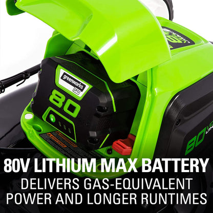 Greenworks 80V 21" Cordless Battery 3-in-1 Self-Propelled Lawn Mower w/ 4.0Ah Battery & Charger - 2515902