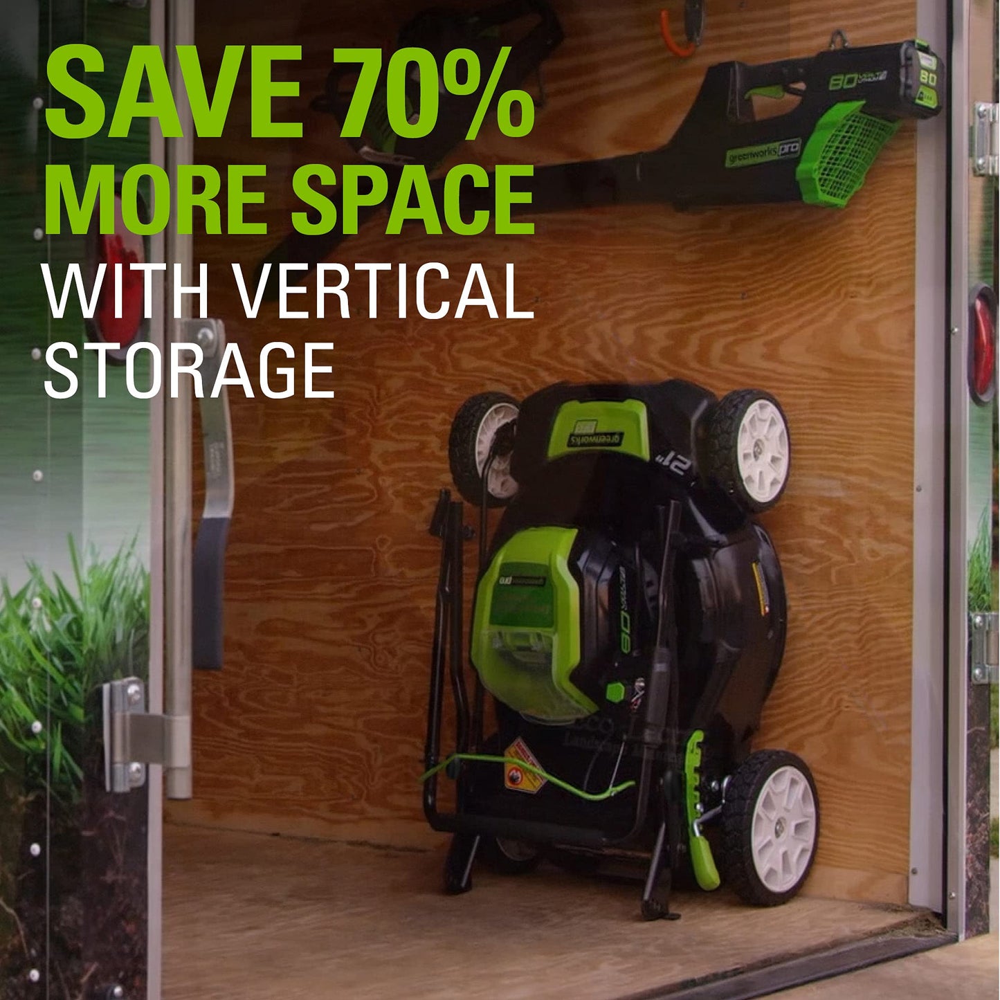 Greenworks Pro 80V 21" Brushless Push Lawn Mower w/ (2) 2.0Ah Batteries & Rapid Charger - 2500402