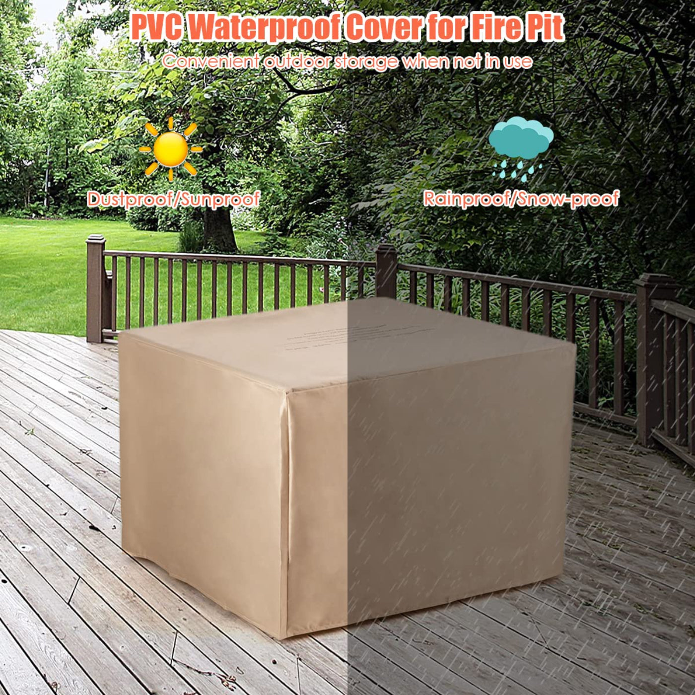 Tangkula 6 Piece Outdoor Rattan Sofa Set with 30in Propane Gas Fire Table - OP70520+HW68691ADK+