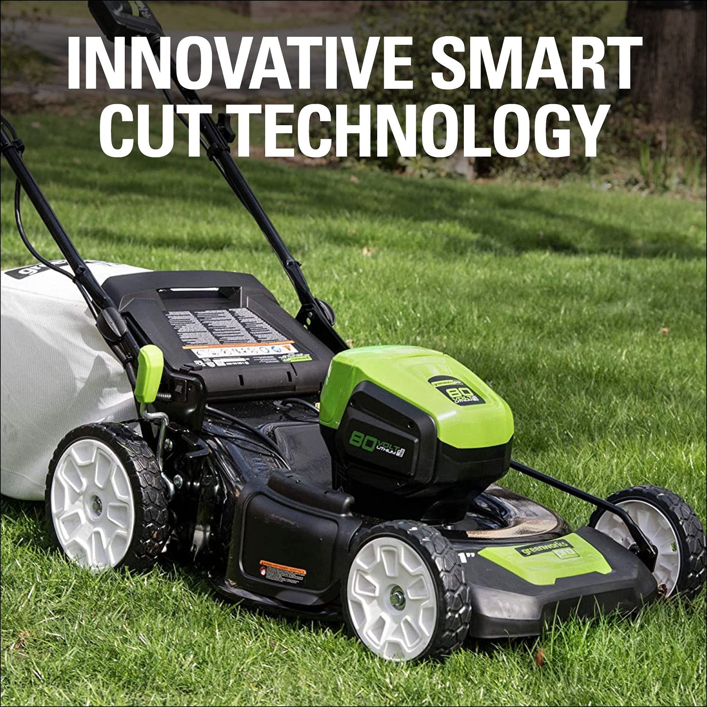 Greenworks 80V 21" Cordless Battery 3-in-1 Self-Propelled Lawn Mower w/ 4.0Ah Battery & Charger - 2515902