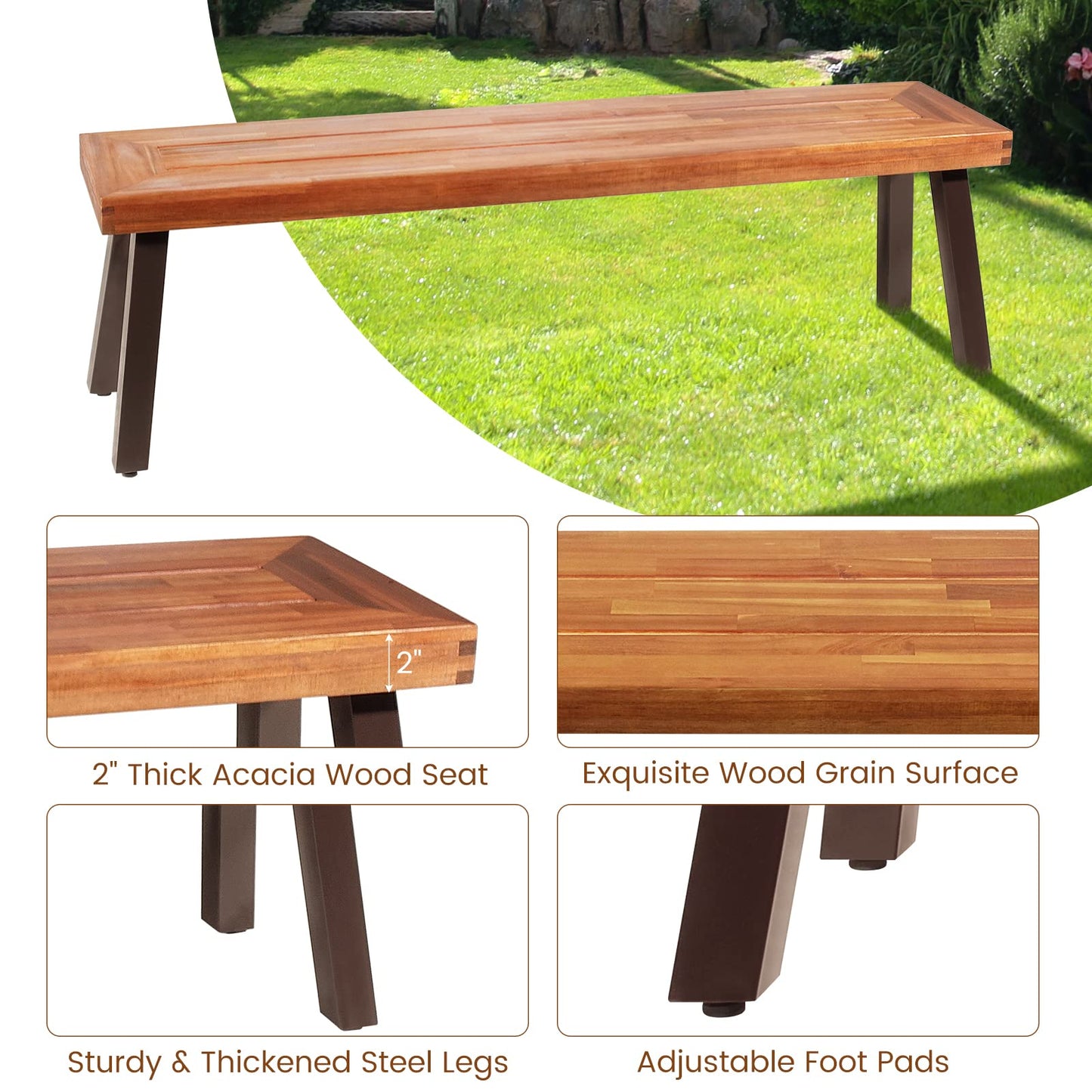 Tangkula 6 Piece Outdoor Dining Set, Patiojoy Outdoor Wicker Conversation Set - HW66354+OP70690+HW66352