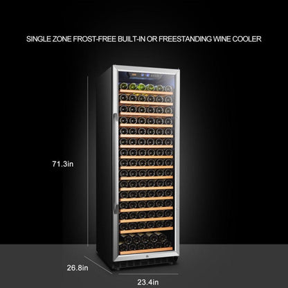 Lanbo 171 Bottles Single Zone Stainless Steel Wine Coolers - LW177S