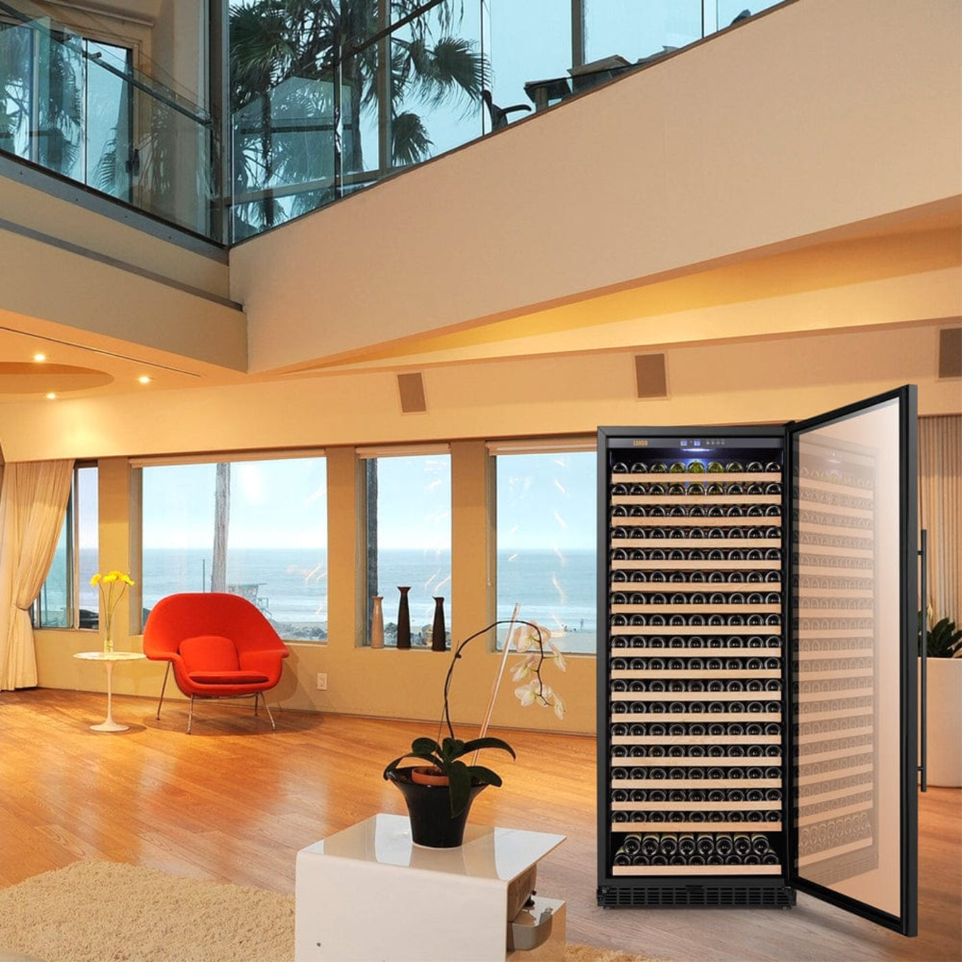 Lanbo 289 Bottles Single Zone Stainless Steel Wine Coolers - LW321S