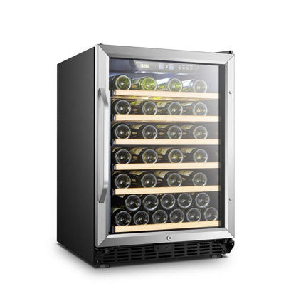 Lanbo 52 Bottles Single Zone Stainless Steel Wine Coolers - LW52S