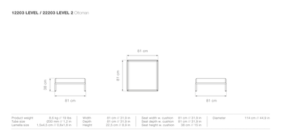 HOUE LEVEL Outdoor Ottoman