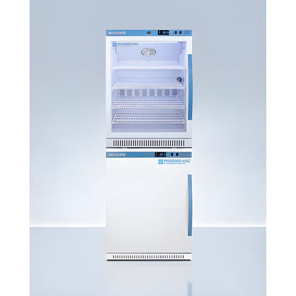 Accucold Summit 24" Wide Performance Series All-Refrigerator/All-Freezer Combination - ARG6PV-AFZ5PVBIADASTACKLHD