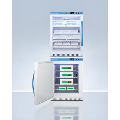 Accucold Summit 24" Wide Performance Series All-Refrigerator/All-Freezer Combination - ARG6PV-AFZ5PVBIADASTACKLHD