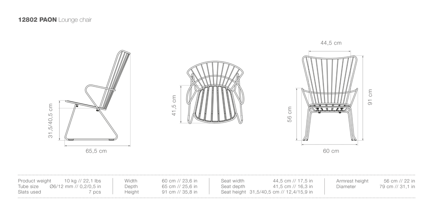 HOUE PAON Outdoor Lounge Chair