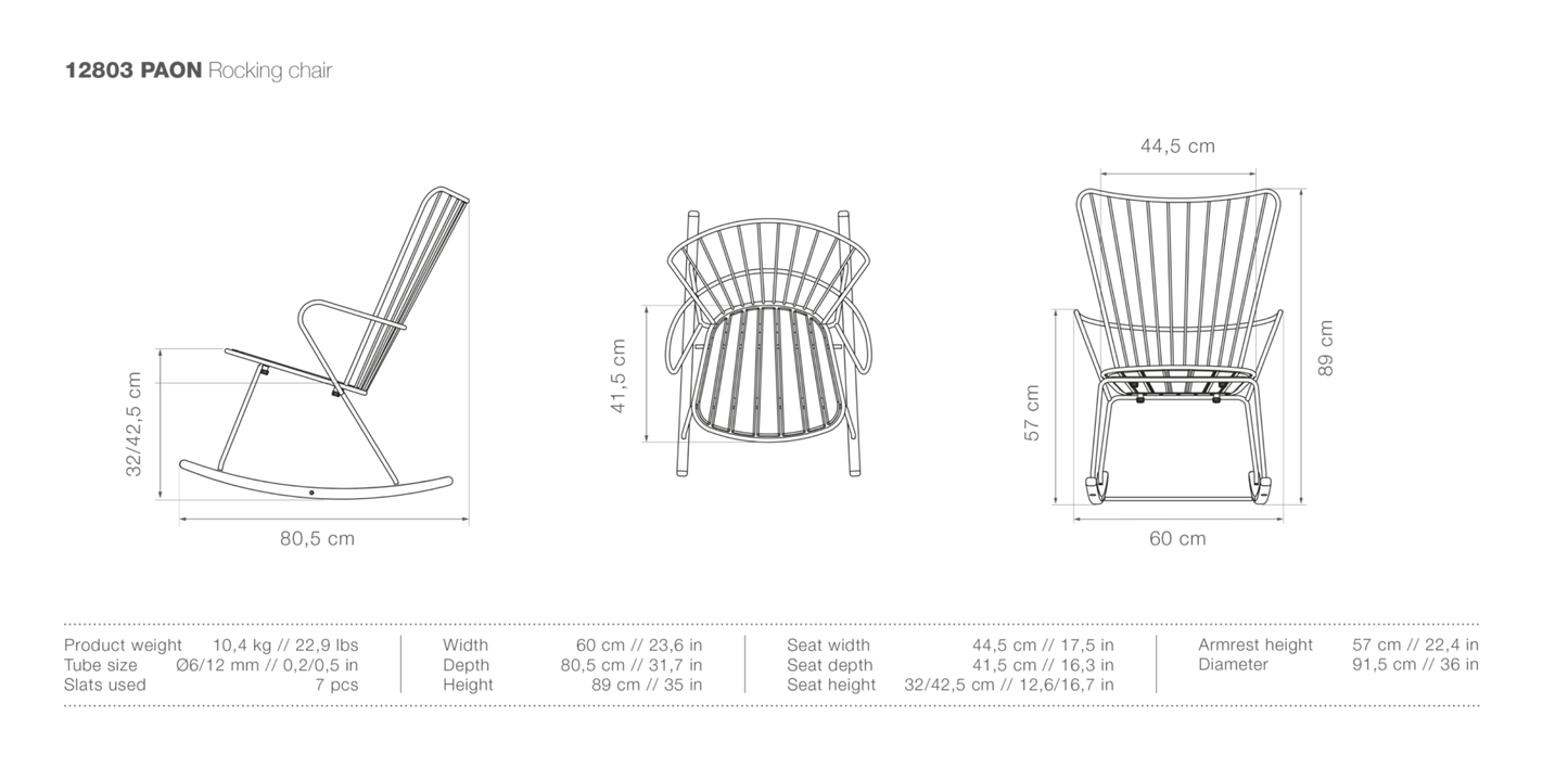 HOUE PAON Outdoor Rocking Chair