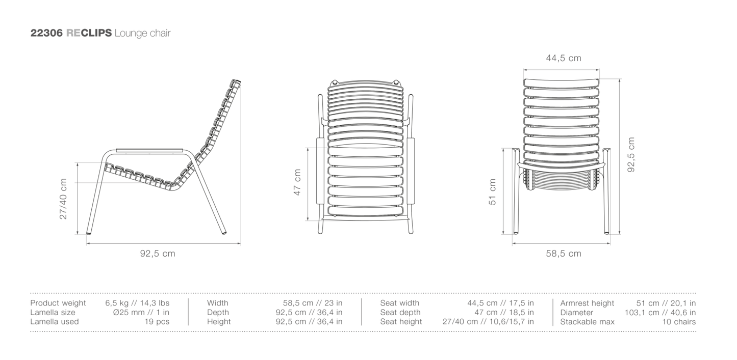 HOUE ReCLIPS Outdoor Lounge Chair