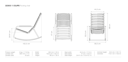 HOUE ReCLIPS Outdoor Rocking Chair