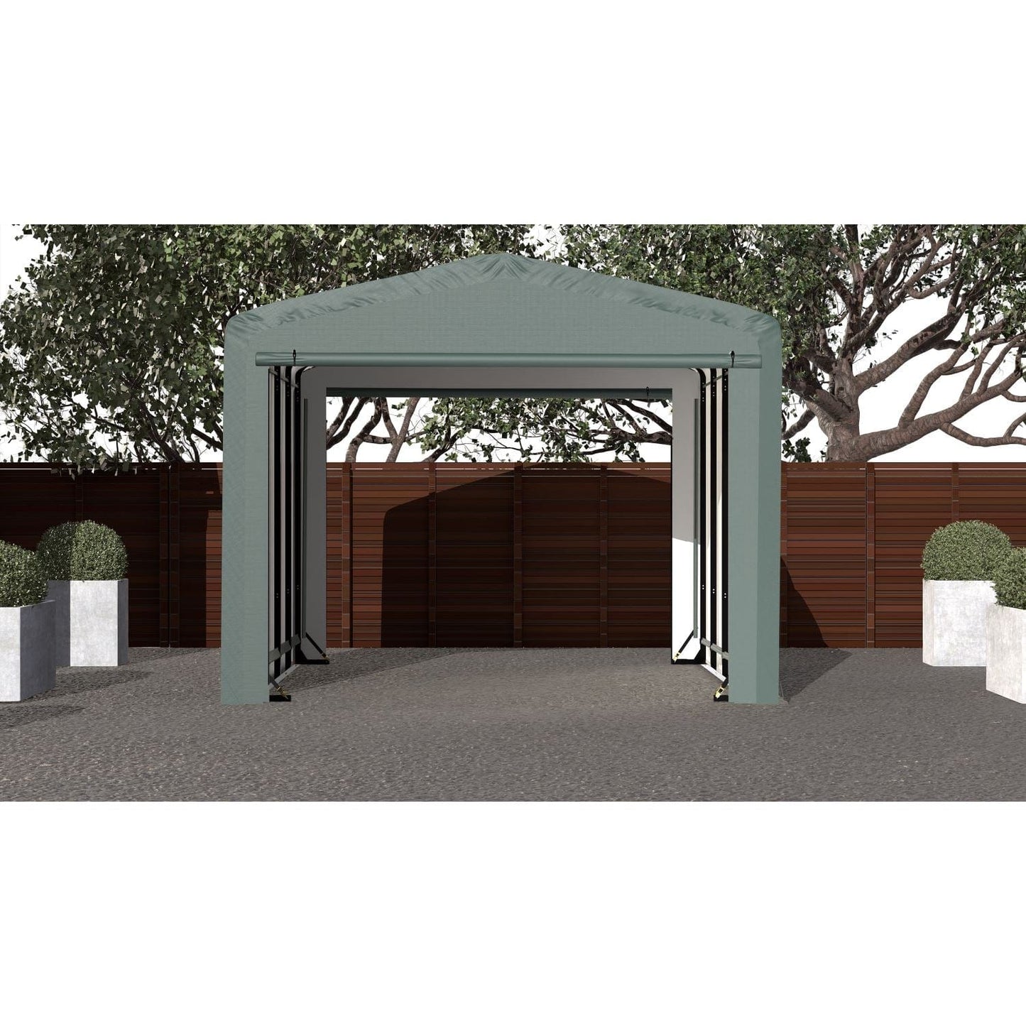 ShelterLogic | ShelterTube Wind and Snow-Load Rated Garage 12x18x10 Green - SQAACC0104C01201810