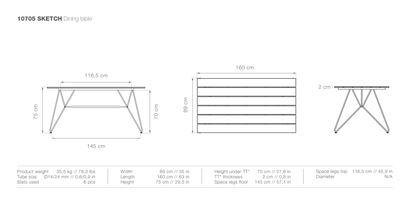 HOUE SKETCH Outdoor Dining Table