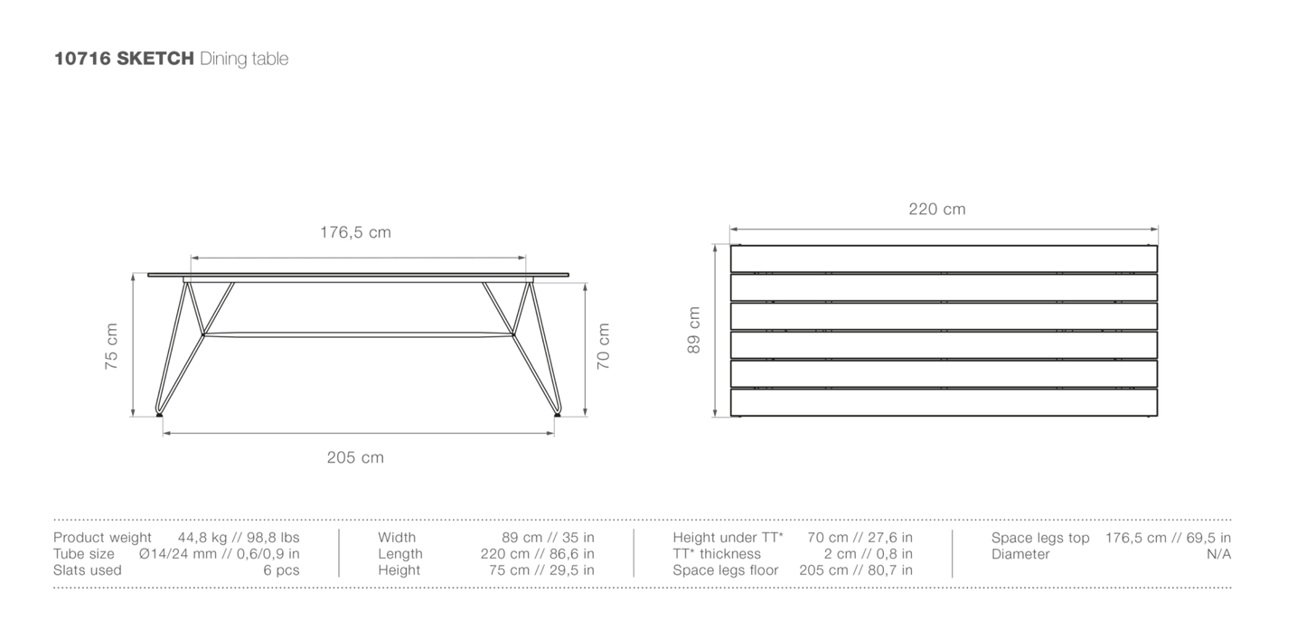 HOUE SKETCH Outdoor Dining Table