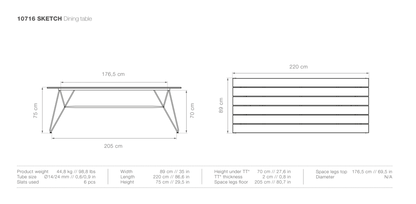 HOUE SKETCH Outdoor Dining Table