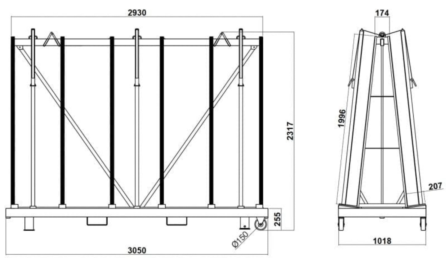 Aardwolf Transport Frame Mod TF3050H - TF3050H