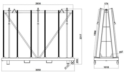 Aardwolf Transport Frame Mod TF3050H - TF3050H