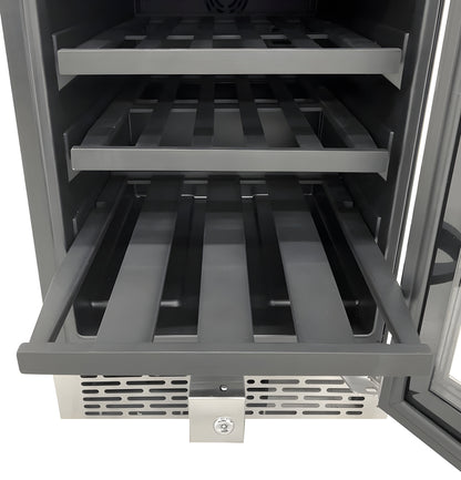 Vinotemp 15-Inch Outdoor Dual-Zone Wine & Beverage Cooler - VT-OUTDR15GD