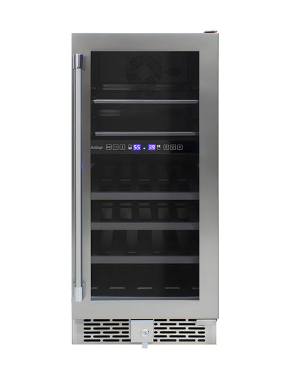 Vinotemp 15-Inch Outdoor Dual-Zone Wine & Beverage Cooler - VT-OUTDR15GD