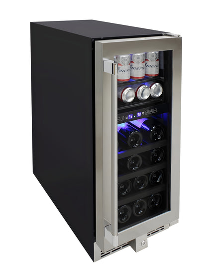 Vinotemp 15-Inch Outdoor Dual-Zone Wine & Beverage Cooler - VT-OUTDR15GD