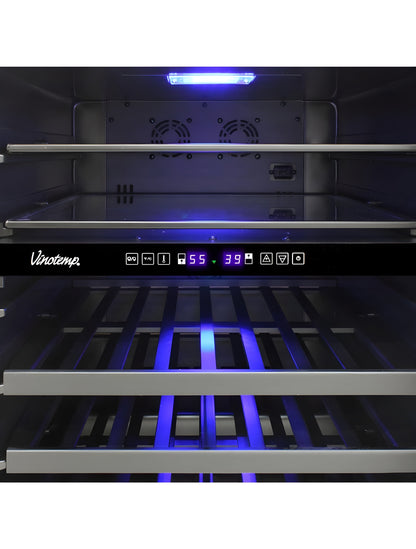 Vinotemp 24-Inch Outdoor Dual-Zone Wine & Beverage Cooler - VT-OUTDR24GD