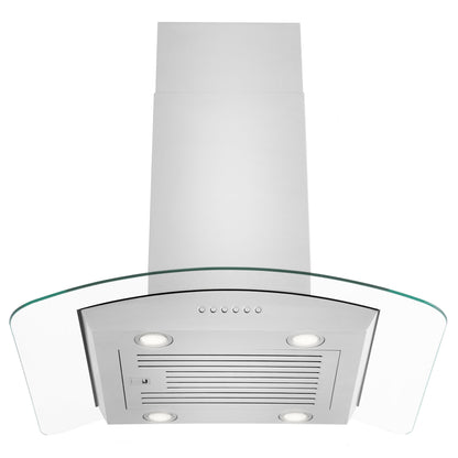 Alpine ZLINE Alpine Series Convertible Island Mount Range Hood in Stainless Steel (ALP70IS) - ALP70IS-30