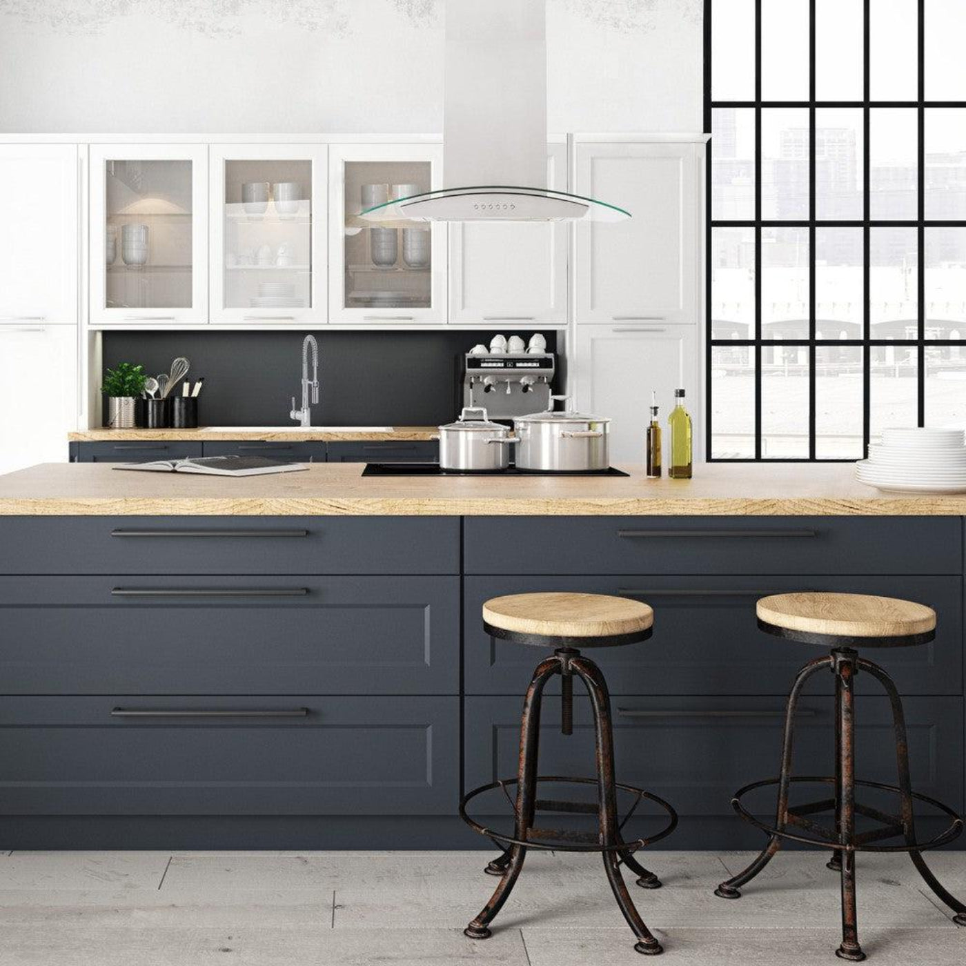 Alpine ZLINE Alpine Series Convertible Island Mount Range Hood in Stainless Steel (ALP70IS) - ALP70IS-30